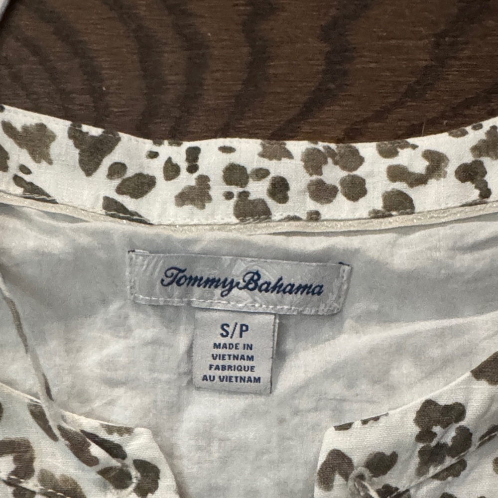 Tommy Bahama White and Brown Leopard Print Mini Dress - Picture 2 of 5